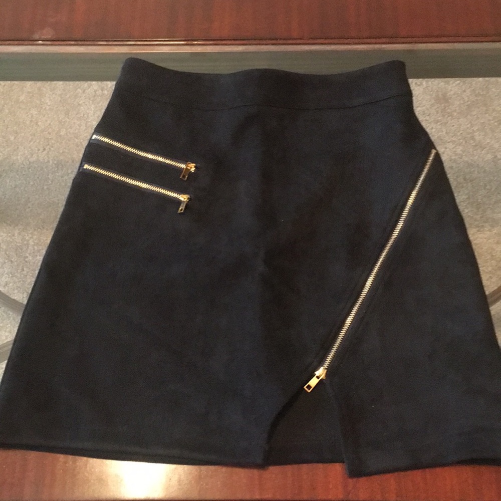 Necessary Clothing black suede skirt